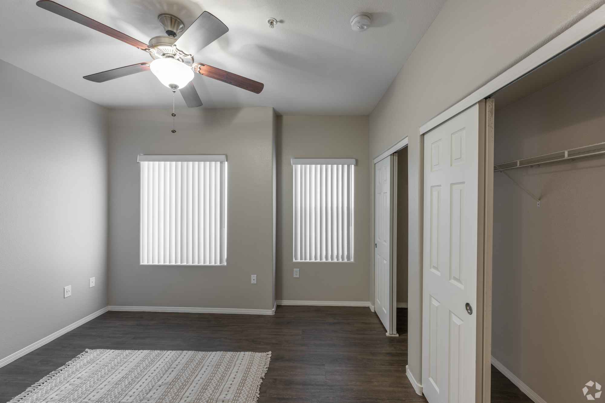 Apartment Bedroom With Sliding Closet