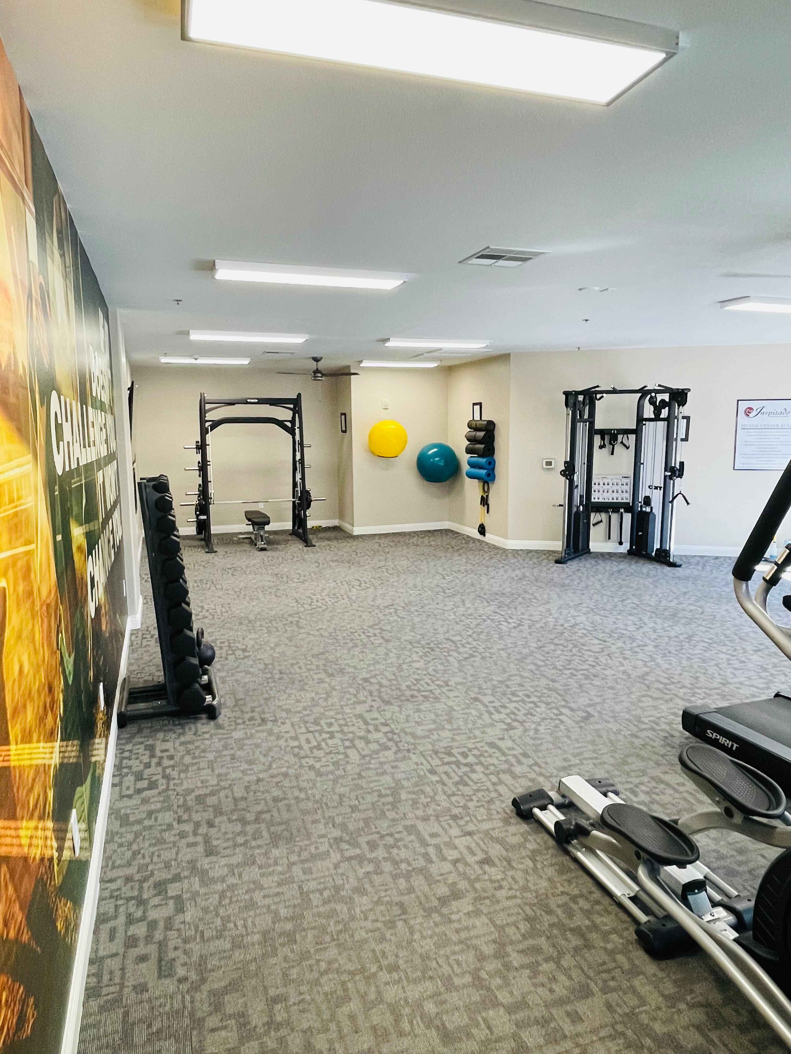 Apartment Community Fitness Center With Cardio And Weights