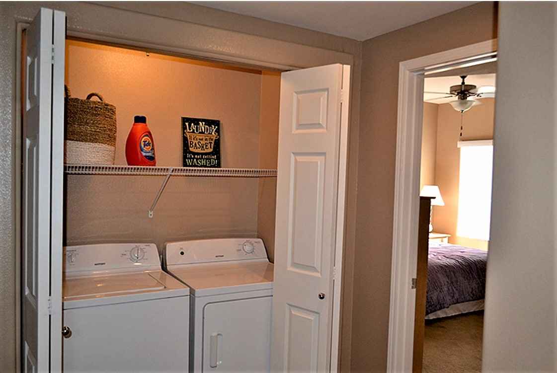 Apartment Laundry Room With Washer And Dryer
