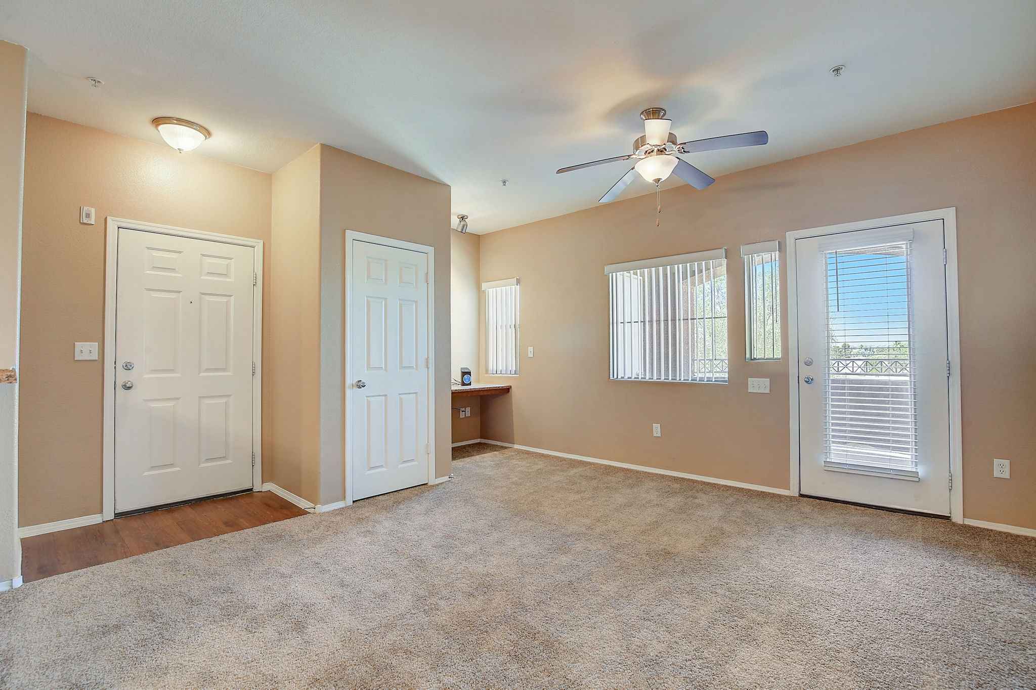Apartment Living Room Front Door Patio Door